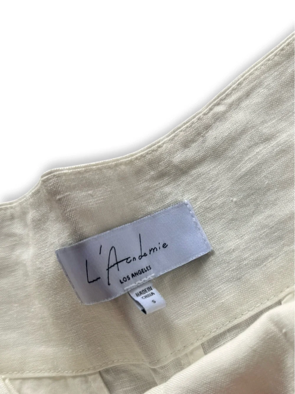L'Academie Comilly Wide-Leg Pants in Ivory - Picture 5 of 6